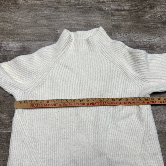 Madewell White Mock Neck Ribbed Sweater Size XL - Picture 5 of 8